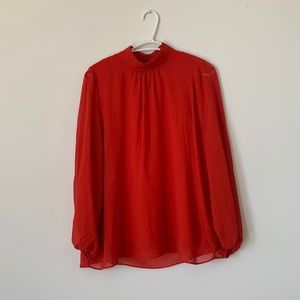 Zara red blouse